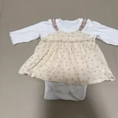 ベビー服 赤ちゃん本舗 長袖ロンパース　ピンク80