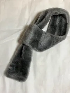 グレー ファー マフラー