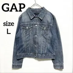ギャップ　GAP ストレッチデニムジャケット　Ｌ　胸ポケット付き