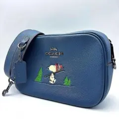 【美品✨】COACH コーチ スヌーピー ショルダー バッグ 青CF305
