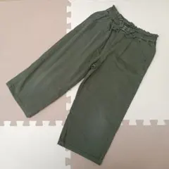 オリーブグリーン ワイドパンツ 130cm
