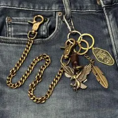 ウォレットチェーン　キーホルダー　アメカジ　ストリート　古着　イーグル　y2k