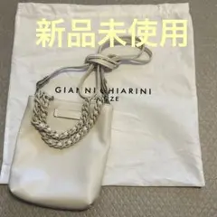 GIANNI CHIARINI CAMILLAホワイトレザーショルダーバッグ