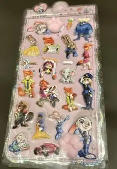 ズートピア2 肉球シール ニック ジュディ 立体 マシュマロ　プニプニ お尻　D