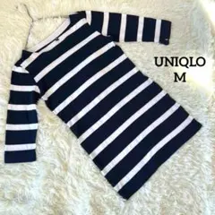 UNIQLO ユニクロ ボーダー カットソー M 綿100% チュニック 七分袖