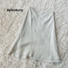 アリスバーリー ツイード調スカート Aライン M ミント レース 上品 日本製