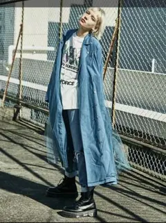 チュールドッキング　ワンピース　コート