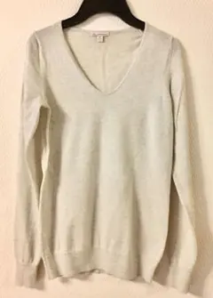 GAP ギャップ Vネックニット ライトグレー