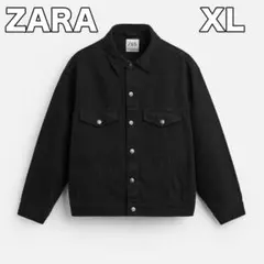 【ZARA】極美品 BOXY FIT デニムジャケット 黒 XL