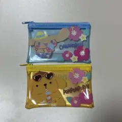 サンリオ サマーバケーション フラットポーチS ポムポムプリン　シナモロールのサムネイル