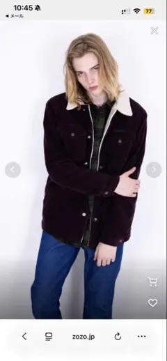 HYSTERIC GLAMOUR ボア襟付きコーデュロイジャケット