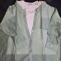 シフォンブラウス重ね着Tシャツ