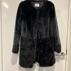 MURUA 黒フェイクファーコート