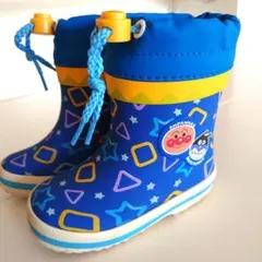 アンパンマン レインブーツ 子供用 青　冬用長靴　14センチ