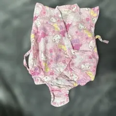 ハローキティ 甚平 70cm 綿100% 女の子 ベビー服 ロンパース
