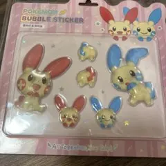韓国限定】 ポケモン 30周年記念 バブルステッカー プラスル マイナン
