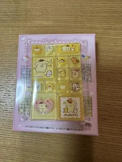 サンリオ　トレーディング　ミニタイルシール　ポムポムプリン