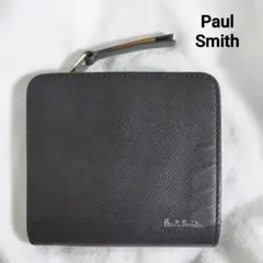 ポールスミス　ブライトストライププラー　コンパクトウォレット　折り財布