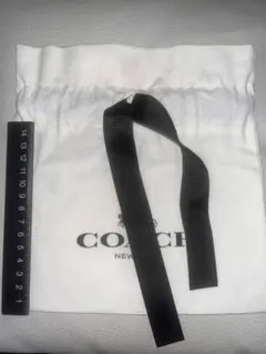 COACH ロゴ入り巾着袋 ホワイト