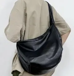 残り1点⚠️ZARAジャンル 海外ブランド メンズ大容量 ショルダーバッグ 黒