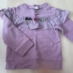 フリル リボン 長袖トレーナー　100