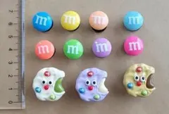 クロックス ジビッツ アクセサリー　 M&M チョコ・クッキ－　11点セット