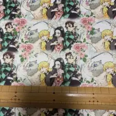 151生地　鬼滅の刃炭治郎、ねずこ、善逸、伊之助ハギレ