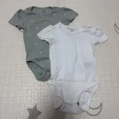 H&M オーガニックコットンロンパース 2枚セット 60-70㎝