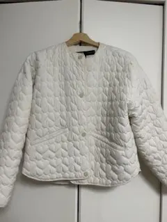 ZARA ホワイト キルティングジャケット