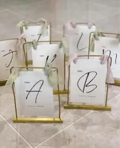 真鍮スタンド テーブルナンバー 受付サイン 結婚式