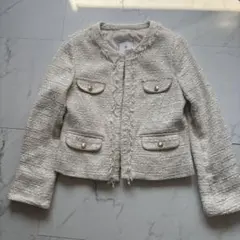 ごまちゃん専用　美品　ツイード　ジャケット　白　入学式