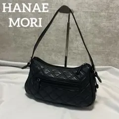 HANAE MORI　ハナエモリ ハンドバッグ ブラック　黒　キルティングバッグ
