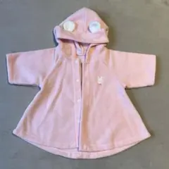 大幅値下げ中！【新品未使用】ピンク フリース アウター くまみみ 50-80cm