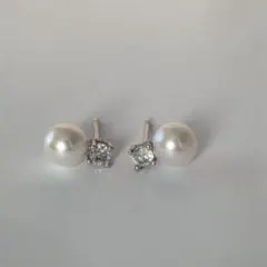 本真珠　ピアス　パール 925 上品に輝くシンプルデザイン（ギフトボックス付き）