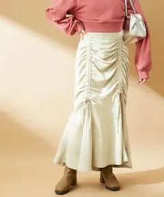 ❣️新品タグ付き❣️VIS【洗える】ドロストマーメイドスカート ベージュ