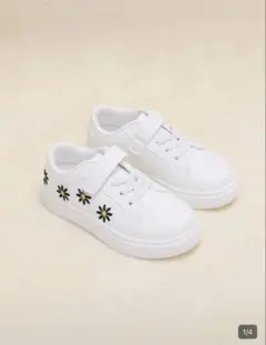 ホワイト 花柄 スニーカー　EUR30のサムネイル