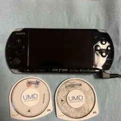 SONY PSP-3000本体 ブラック UMDディスク2枚付き