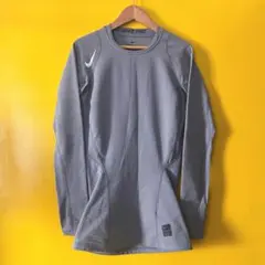 NIKE PRO ドライフィット 長袖 ロンT サッカーシャツ グレー S
