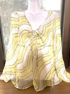 LAUTREAMONT ロートレアモン☆トップス☆シフォンブラウス　イエロー