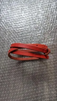 ベルト　赤　本皮
