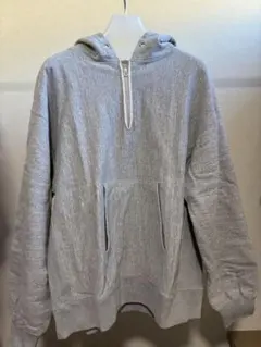 ulterior FADED SILKY HALF ZIP HOODIE