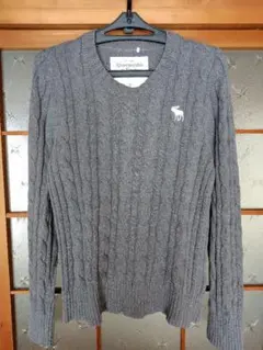 Abercrombie & Fitch ケーブルニット Sサイズ グレー