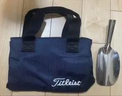 未使用　Titleist 目土袋　ステンレス製スコップ付き　トートバッグ　ゴルフのサムネイル