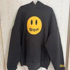 正規品 drew house スマイリーフェイスパーカー フード付き black