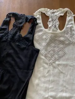 タンクトップ黒白2枚組