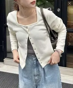 kastane サーマルカーディガン　アイボリー