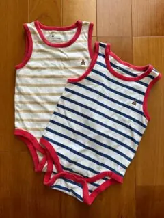 babyGap／ベビーギャップ　袖なしロンパース２枚セット ８０cm