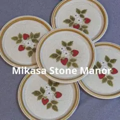 昭和レトロMikasa Stone Manor 皿 5枚 ストロベリー柄