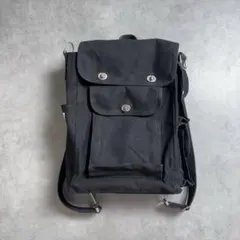 一澤信三郎帆布 R-08 リュック 2way レンガ✖️黒 綿帆布 信三郎帆布