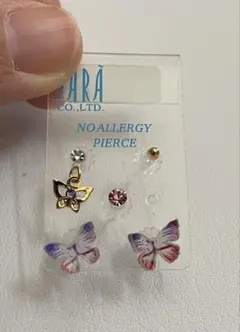 ピアスセット　蝶